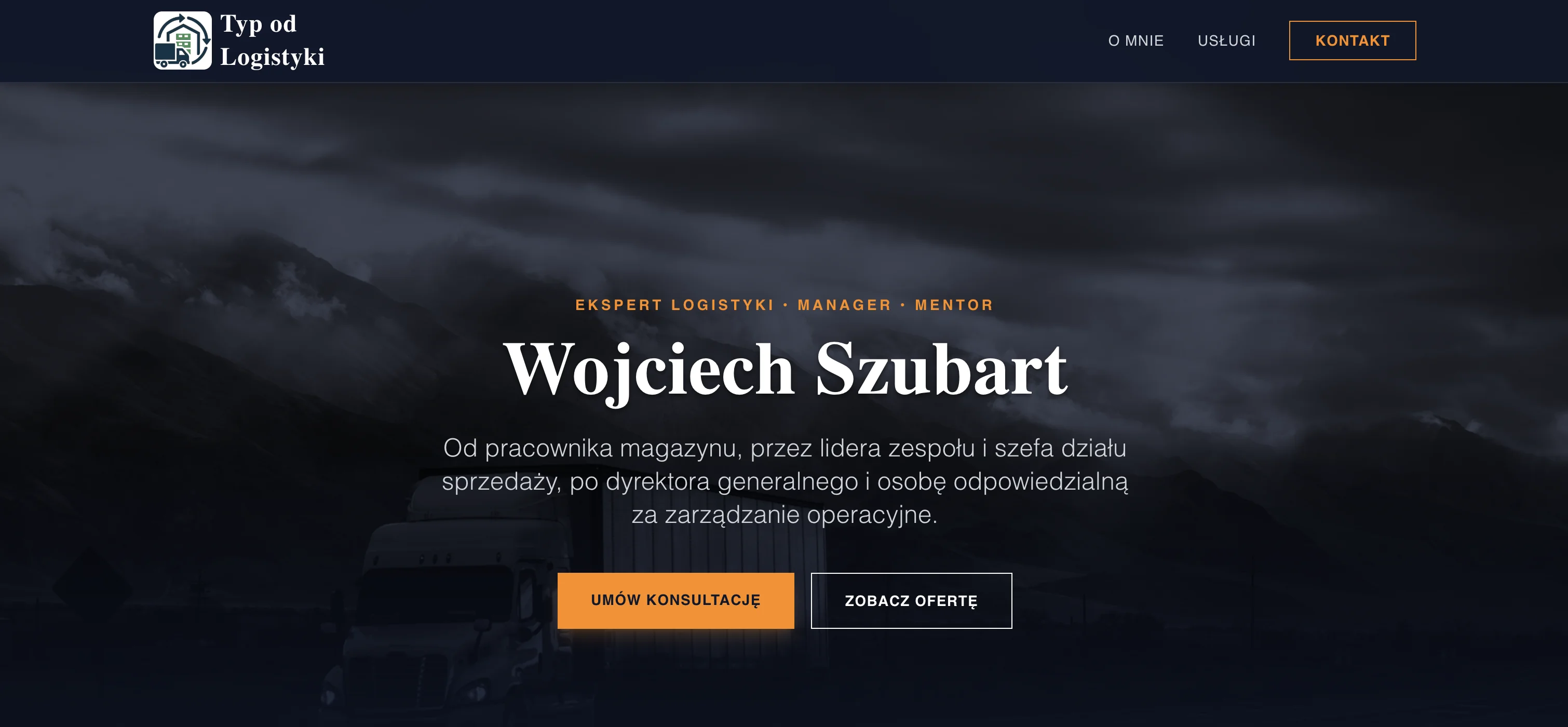 Strona internetowa / Aplikacja - Typ od Logistyki - Wojciech Szubart
