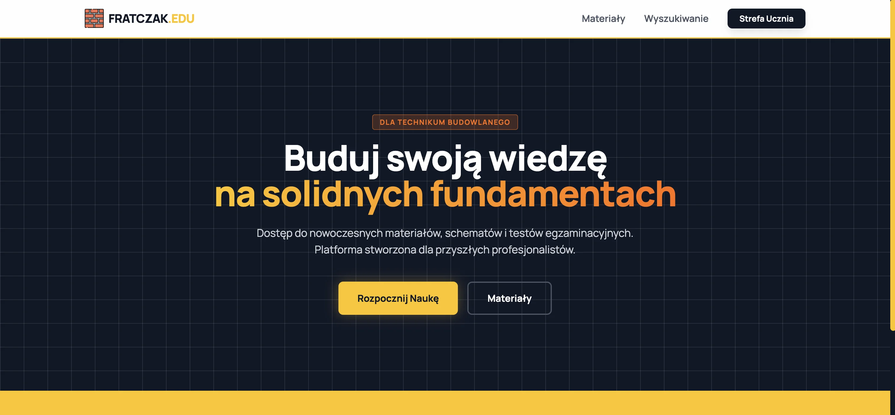 Strona internetowa / Aplikacja - Platforma Edukacyjna - Fratczak.edu.pl